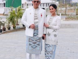 Menteri AHY Kenakan Baamar Galung Pancar Matahari dari Kalimantan Tengah pada Upacara Peringatan HUT ke-79 Kemerdekaan RI