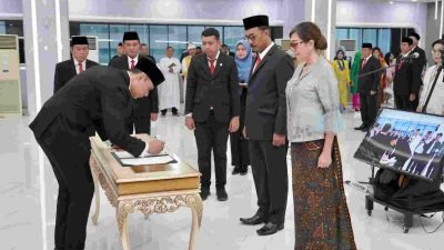 AHY Lantik 67 Pejabat Struktural dan Fungsional di Kementerian ATR/BPN