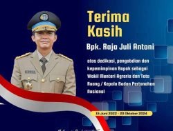 Jajaran Kantor Pertanahan Melawi Mengucapkan Selamat Berpisah Raja Juli Antoni