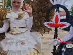 Gelorakan Hari Sumpah Pemuda, Pelajar MTsN 2 Nanga Pinoh Ikuti Lomba Busana Daur Ulang