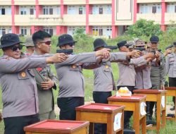 Asah Kemampuan Personel, Polres Melawi Gelar Latihan Menembak