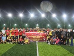 Laga Persahabatan, Polres Melawi Kontra Jurnalis Tanding Mini Soccer