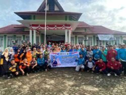 Semarak HAB, Kemenag Melawi Gelar Senam Sehat dan Pembagian Door Prize