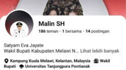Akun Facebook Mengatasnamakan Wakil Bupati Melawi Hoaks, Malin Minta Warga Waspada