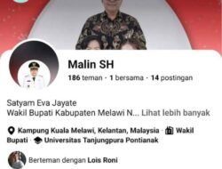 Akun Facebook Mengatasnamakan Wakil Bupati Melawi Hoaks, Malin Minta Warga Waspada