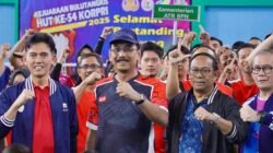 Sekjen ATR/BPN Ikuti Laga Eksibisi Pembukaan Kejuaraan Bulutangkis HUT ke-54 KORPRI