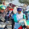 Kualitas Udara Menurun, Dinkes dan TP PKK Melawi Bagikan Masker Gratis kepada Masyarakat